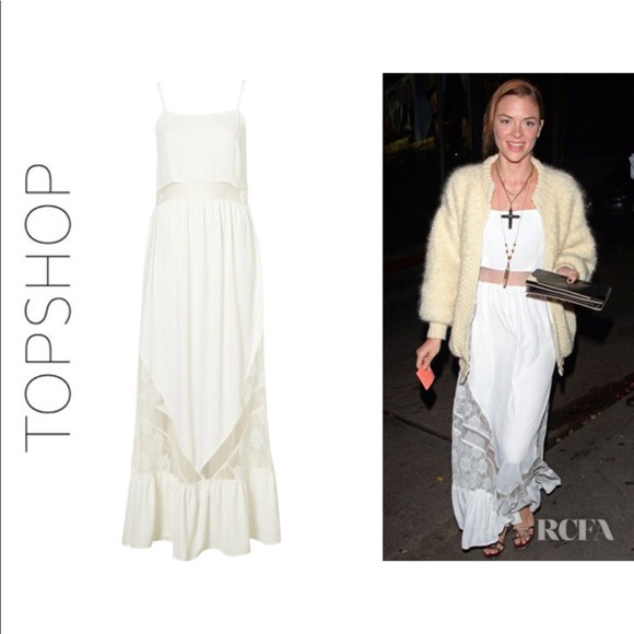 topshop white maxi dress